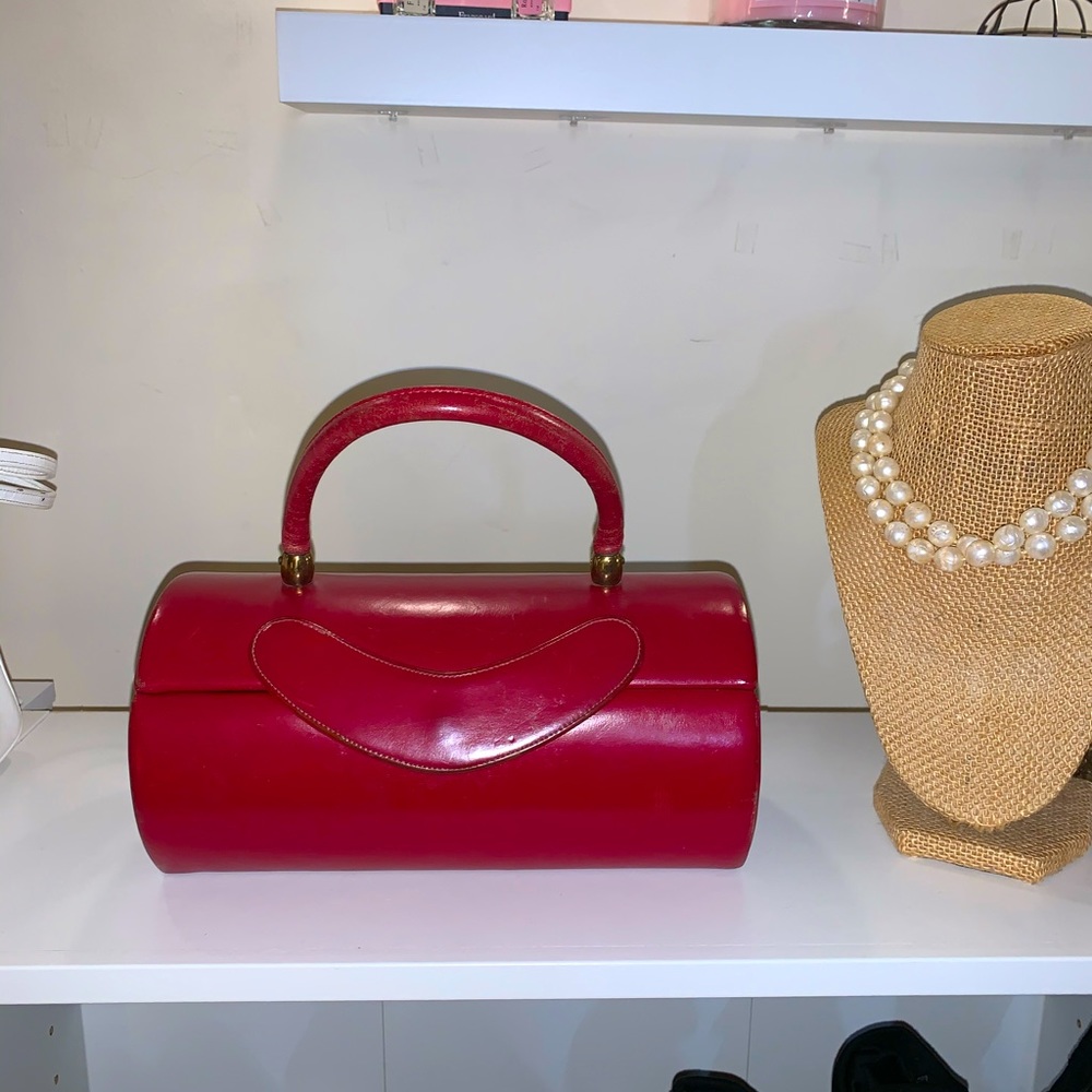 Vintage Red Leather Handbag
